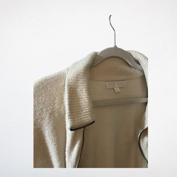 Spiritual Gangster Zip Up Sweater - Cream - Picture 3 of 5